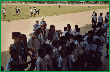 Foto di gruppo di scout al Jamboree